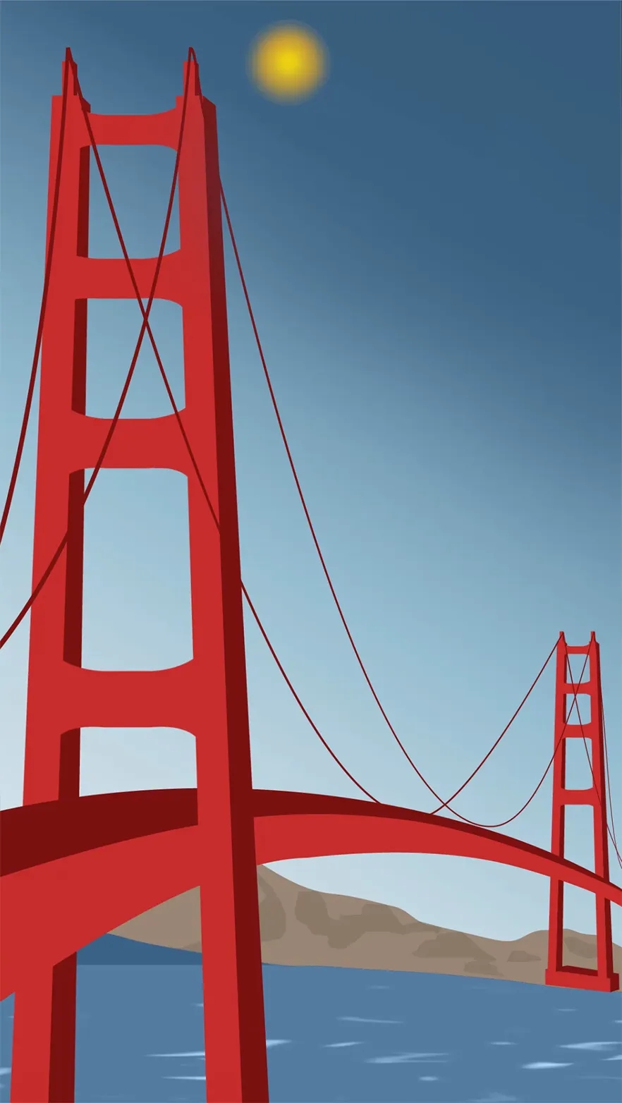Golden Gate Bridge digital painting