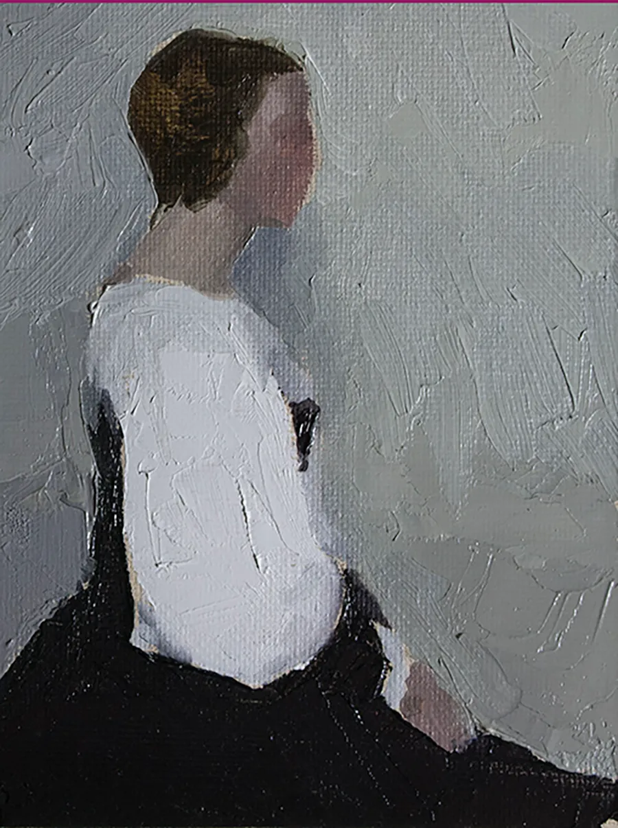 Oil Painting color study of a woman