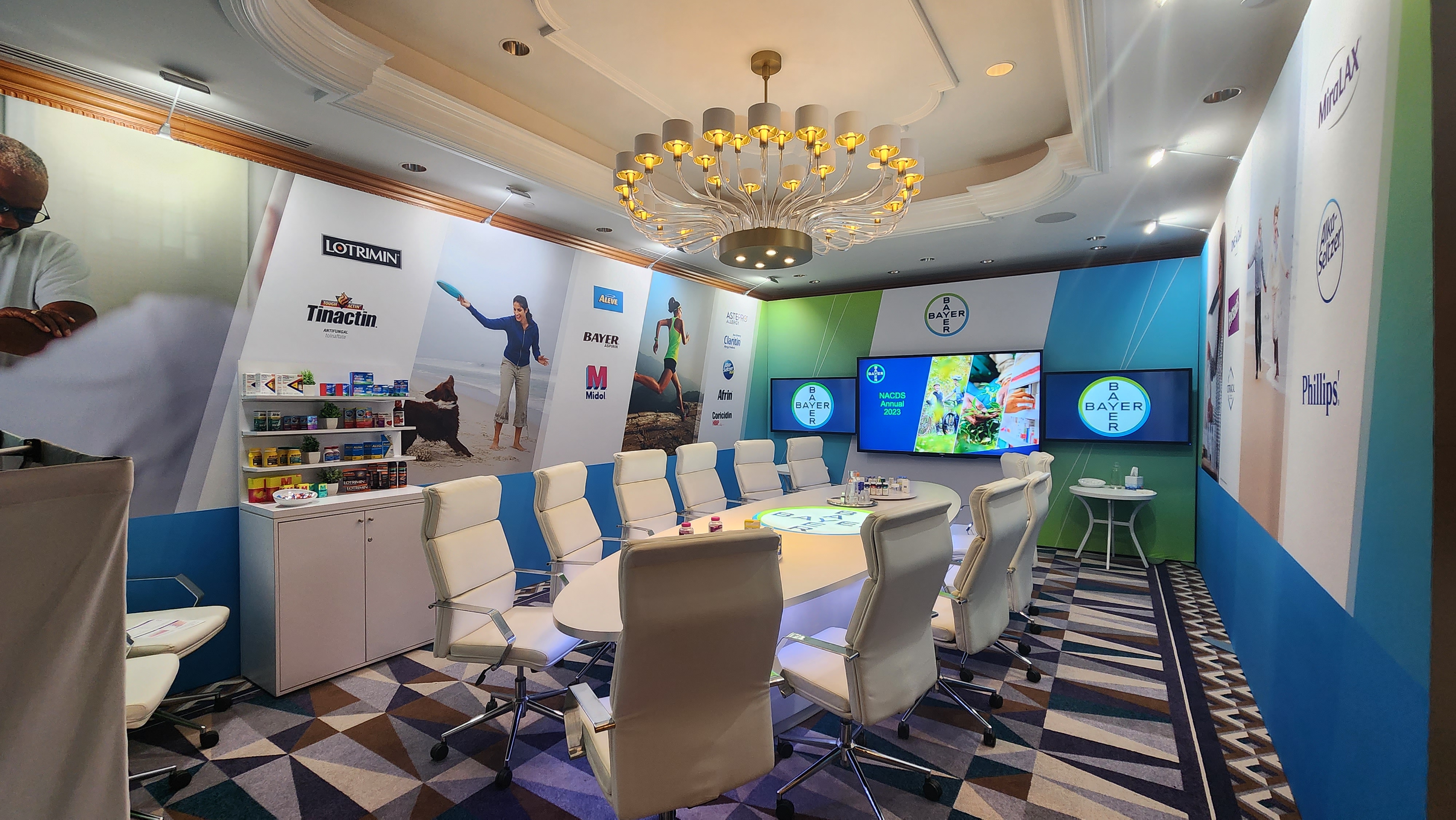 NACDS 2023 Annual Meeting — conference room with floor-to-ceiling brand walls