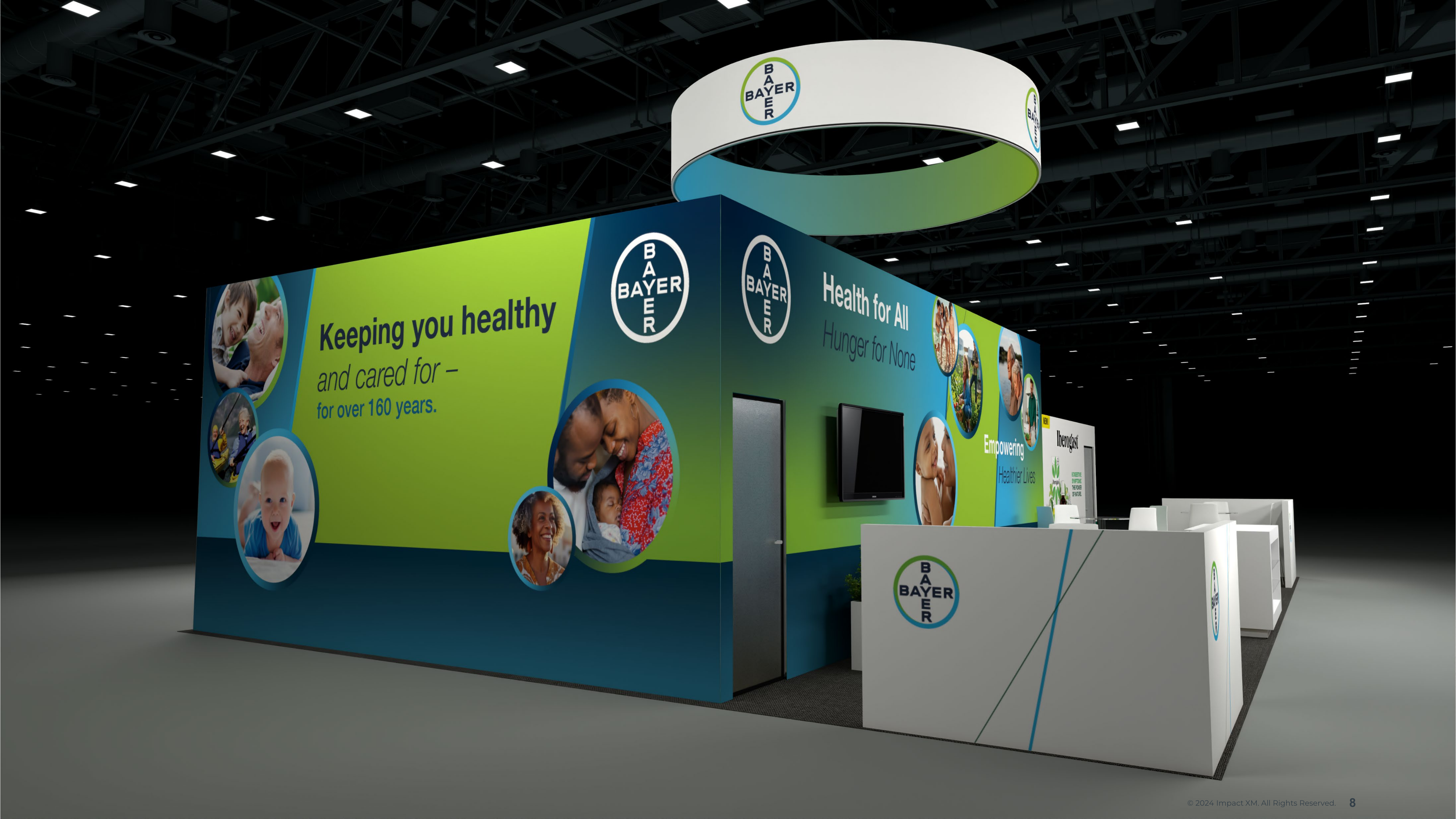 3D render — TSE 2024 booth interior meeting area