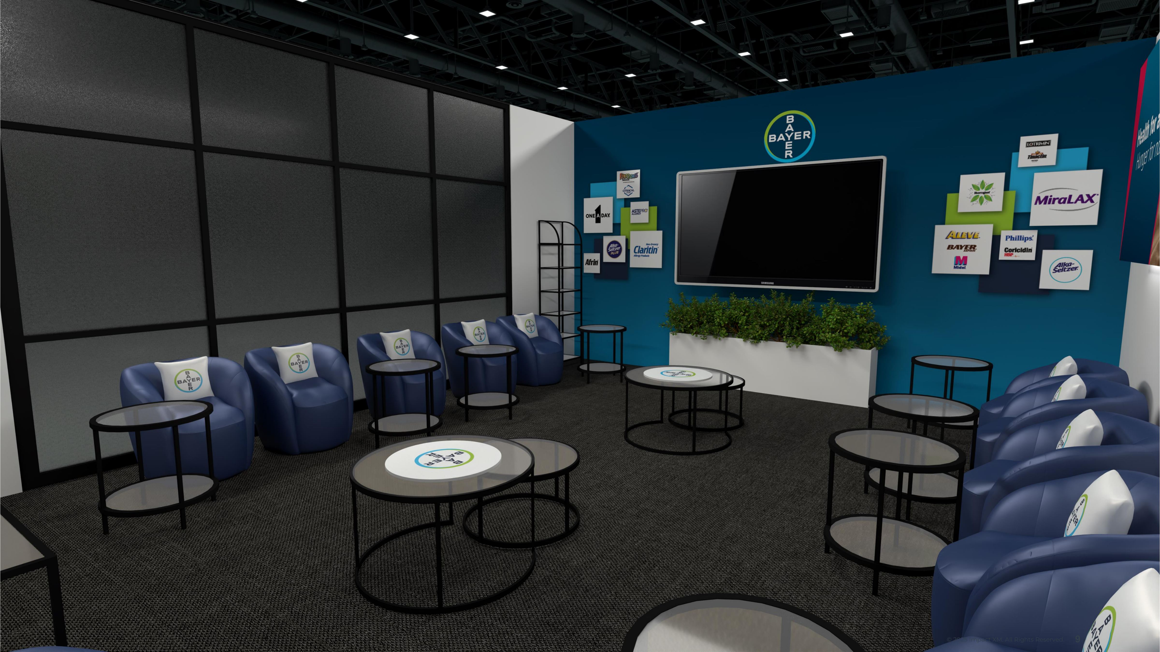 3D render — TSE 2025 reception area