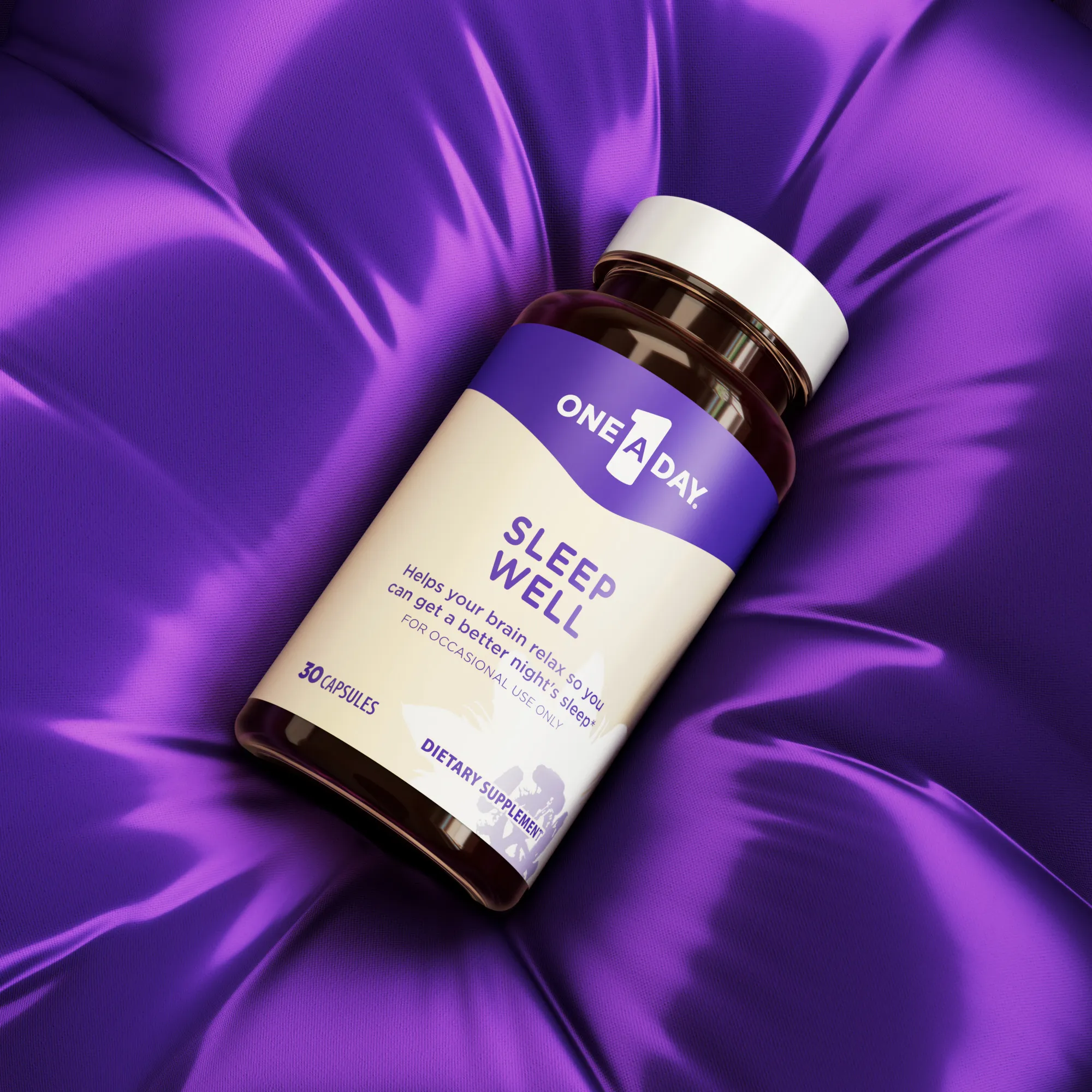 sleep well product bottle on a pillow