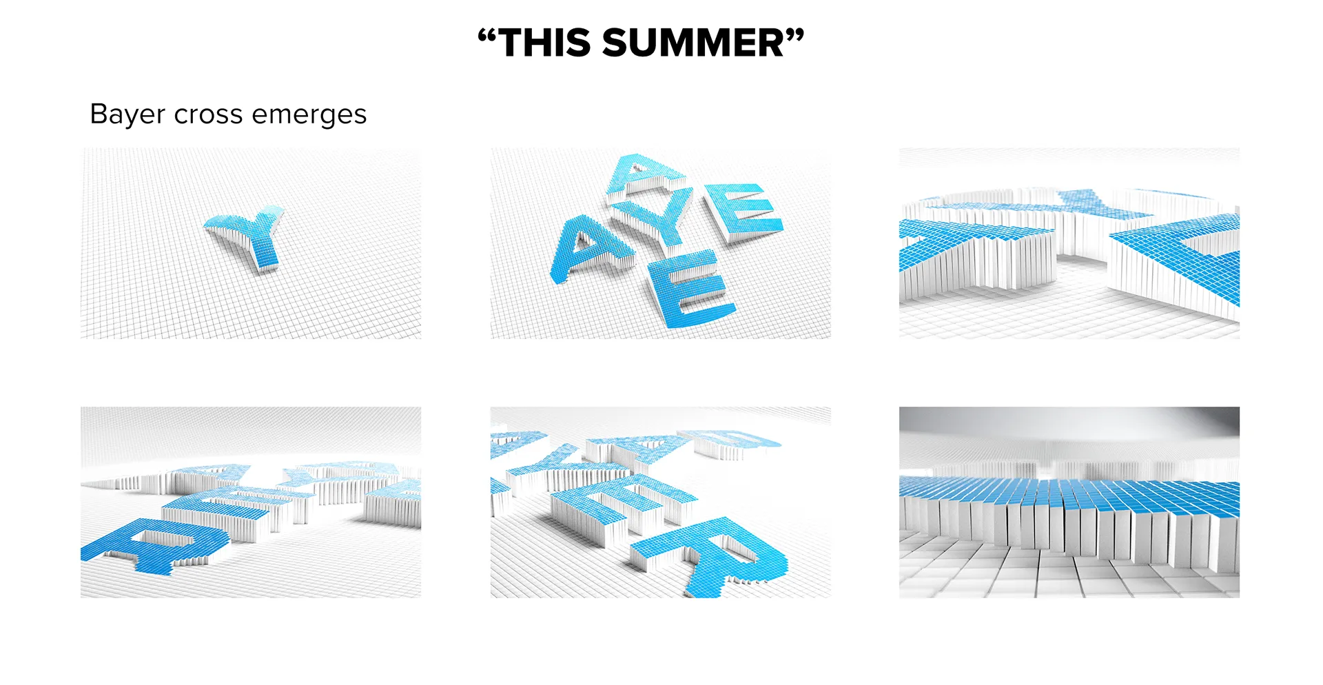 Storyboard images for motion design trailer